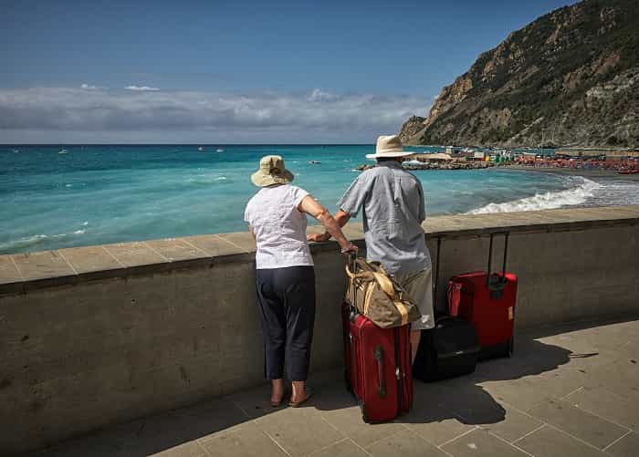 Couple traveling together image