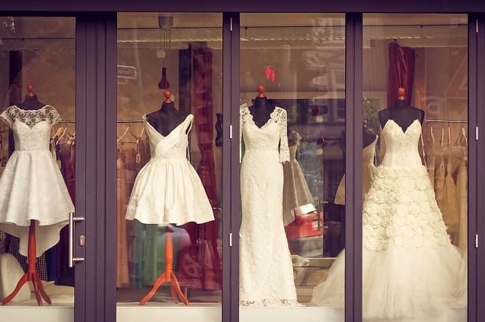 A showcase of bridal gown photos