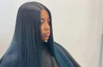 Silk press hair photo