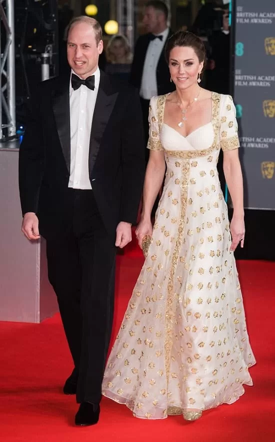 The British royals, Prince Williams and Kate Middleton attends the 2020 BAFTA Awards - Photos