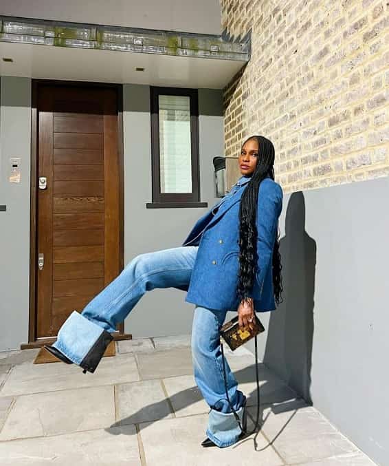 Lisa Folawiyo denim on denim style - Fashion Police Nigeria