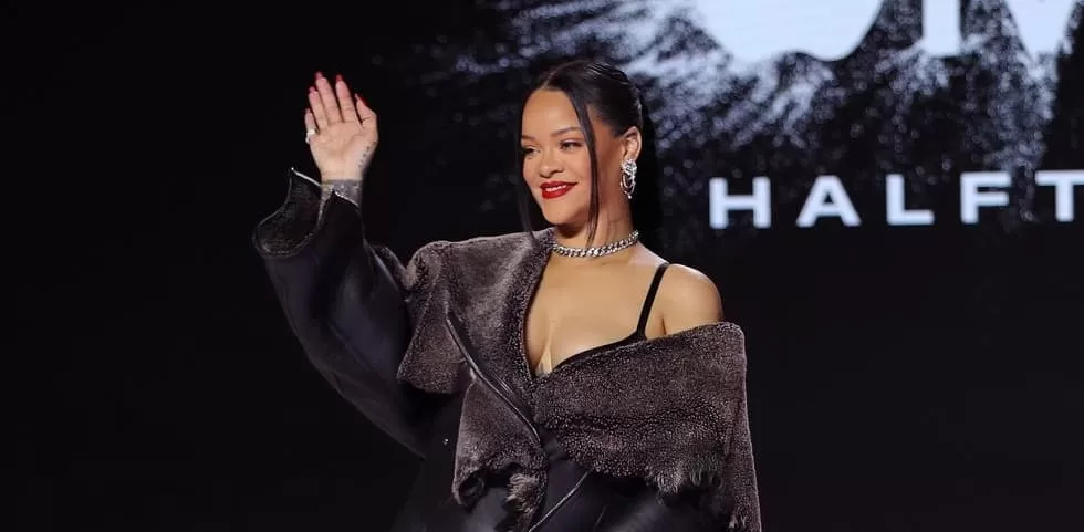 Rihanna Wears Luxe Shearling Coat and Crocodile Skirt Ahead of Her Super Bowl Halftime Show