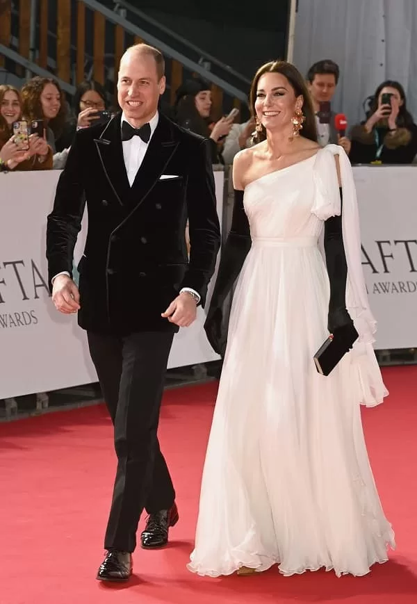The British royals, Prince Williams and Kate Middleton attends the 2023 BAFTA Awards - Photos
