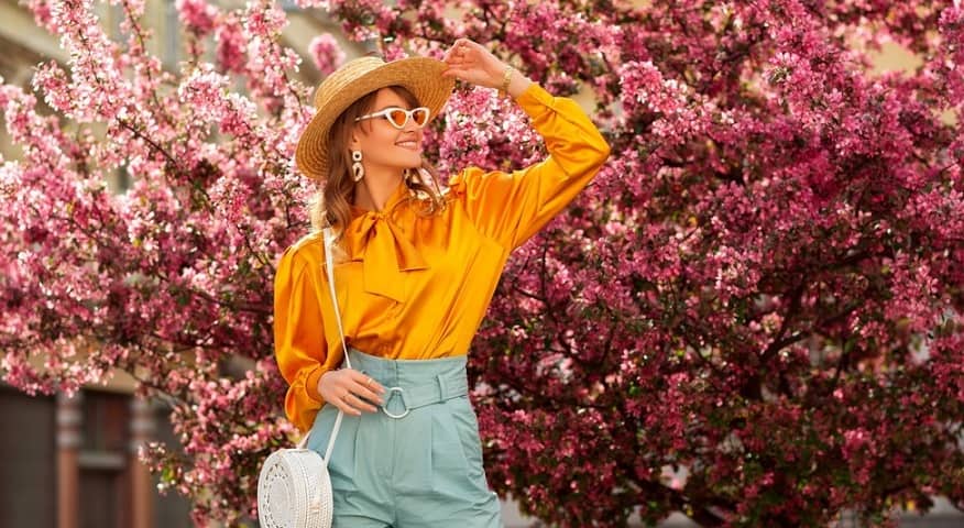 Woman wearing bright color clothes for Spring photo - Fashion Police Nigeria