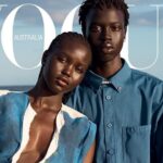 Model Adut Kech and brother Bior Vogue Australia cover
