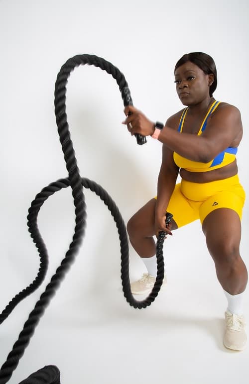 Photo of a woman holding rope exercise - Fashion Police Nigeria
