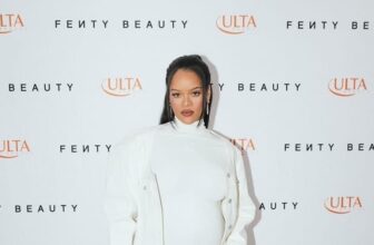 Rihanna all-white outfit Fenty Beauty glass slipper launch - Fashion Police Nigeria