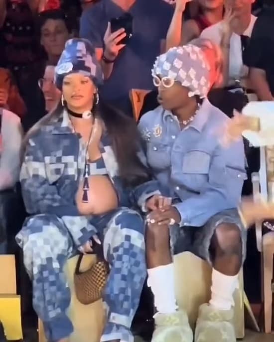 Rihanna & A$AP Rocky Spotted At Pharrell's Louis Vuitton Fashion Show –  Hollywood Life