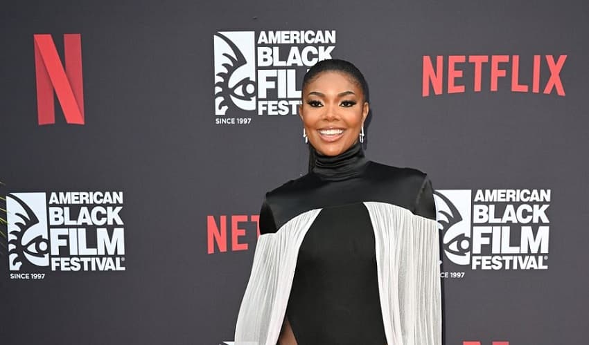 Gabrielle Union Wears A Sheer Bodysuit Gown To Attend The Screening Of Her Her Netflix Movie "The Perfect Find" At The American Black Film Festival