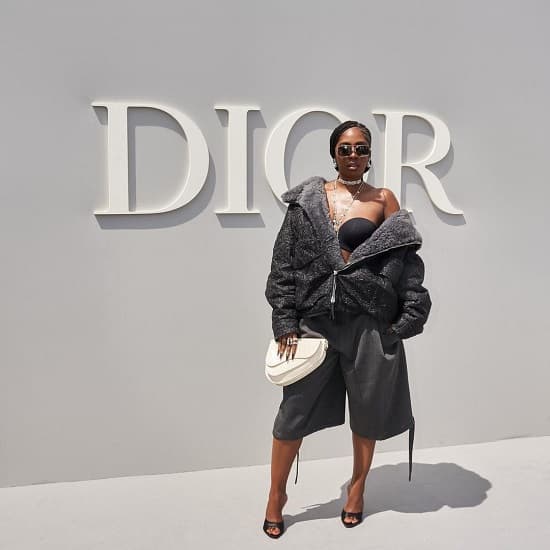 Tiwa Savage Monochrome dressing Dior Spring/Summer 2024 Mens Fashion Show, Paris - Fashion Police Nigeria