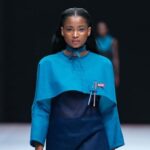 A model walks the runway during JZO collection showcase at Lagos Fashion Week, October 2022, Lagos, Nigeria.
