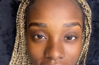 African American woman brow tinting photo - Fashion Police Nigeria