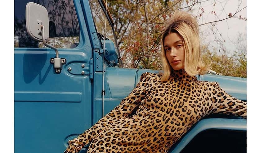 Hailey Bieber wearing a leopard prints dress photo - Fashion Police Nigeria