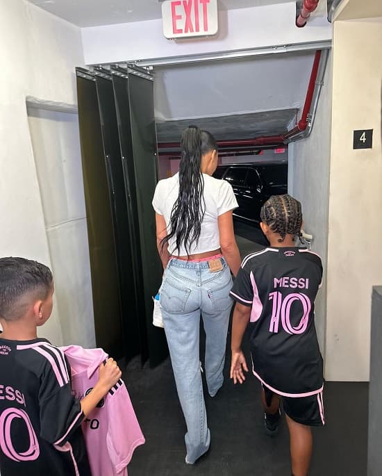 Photo of Kim Kardashian sons Saint and Psalm West during Lionel Messi Inter Miami Game Debut - Fashion Police Nigeria