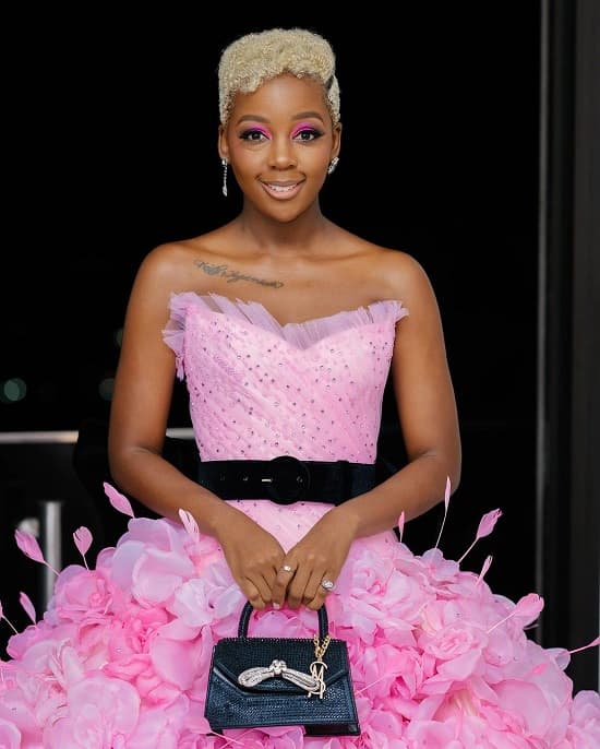 Thuso Mbedu wears pink dress for her Loreal Paris brand Ambassador unveiling - Fashion Police Nigeria