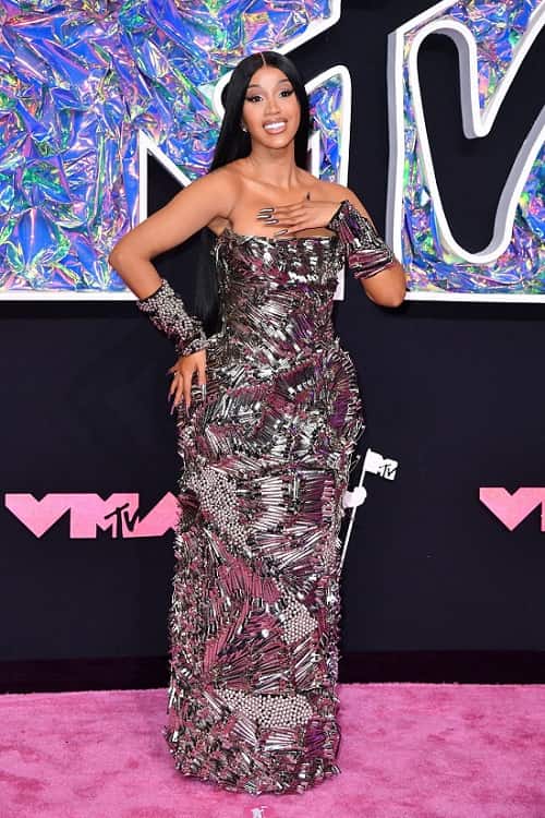 Cardi B MTV VMAs 2023 red carpet dress - Fashion Police Nigeria