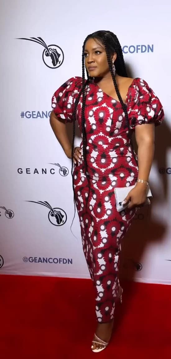 Omotola Jalade Ankara dress the GEANCO foundation event in the USA - Fashion Police Nigeria