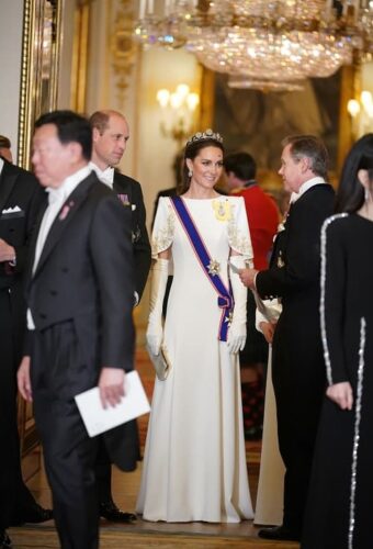 Princess Kate Middleton state banquet tiara outfit- Fashion Police NG