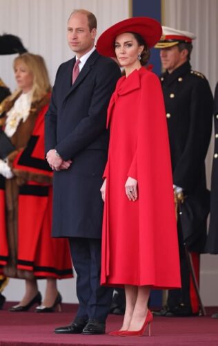 Photo of Princess Kate Middleton wearing a matching red coatdress- Fashion Police NG (1)