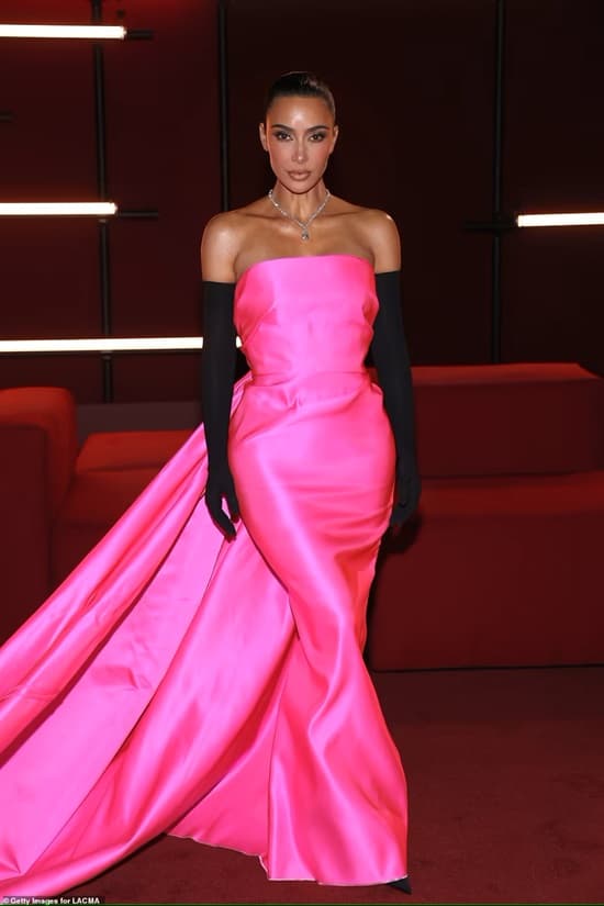 Kim Kardashian pink gown at the LACMA art and film gala 2023 - Fashion Police NIgeria