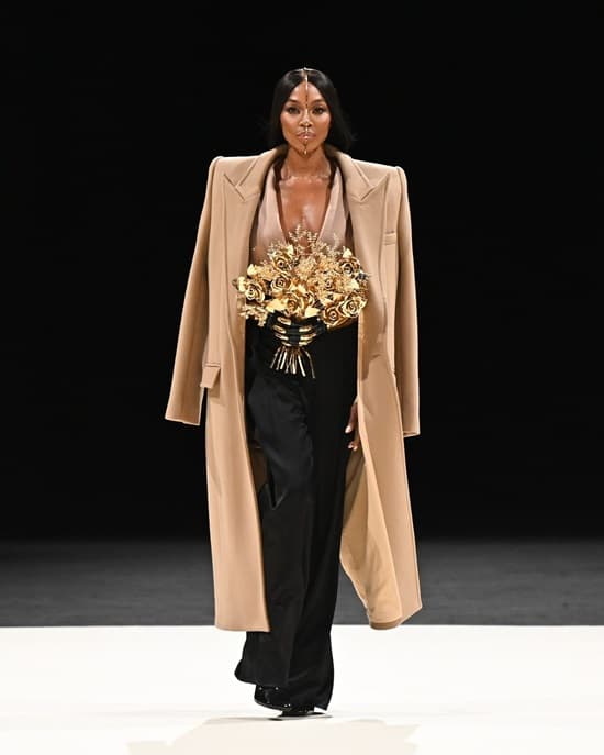 Naomi Campbell Balmain Parish Fashion Week Show Fall 2024  photo - Fashion Police Nigeria