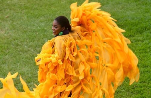Folake Coker modelling Tiffany Amber Gardens collection photo - Fashion Police Nigeria
