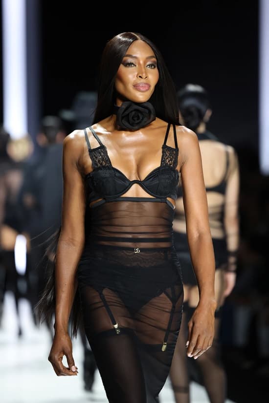 Naomi Campbell Dolce & Gabbana Milan fashion week show fall 2024 - Fashion Police Nigeria