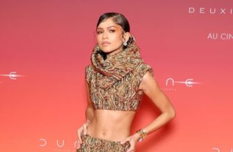 Zendaya Wears Gold Louis Vuitton Ensemble For Dune Part two promotion - Fashion Police Nigeria