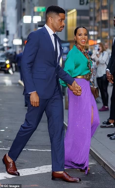 Kerry Washington and husband Nnamdi Asomugha are couple goals as they attend Ralph Lauren fashion show in New York City