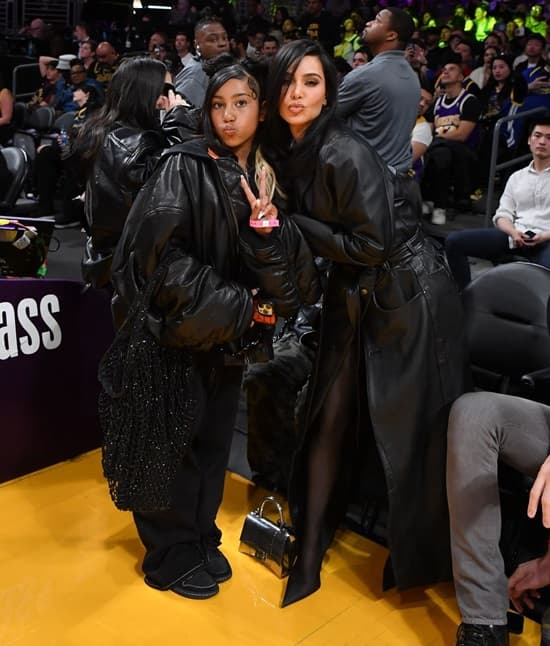 Kim Kardashian and North are the perfect mother daughter duo in matching Balenciaga leather-coats - Fashion Police Nigeria