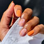 Orange nails manicure idea photo - Fashion Police Nigeria