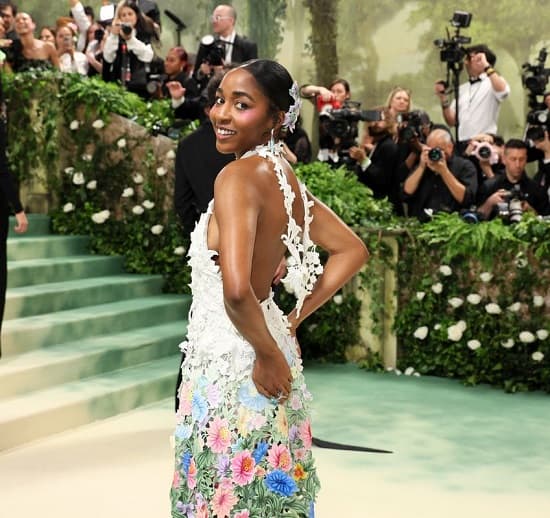 Ayo Edebiri Met Gala debut floral dress photo - Fashion Police Nigeria