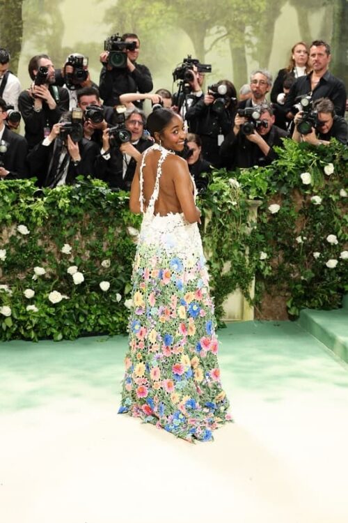 Ayo Edebiri Met Gala debut floral dress photo - Fashion Police Nigeria