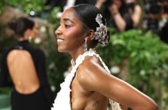 Ayo Edebiri Met Gala debut floral dress photo - Fashion Police Nigeria