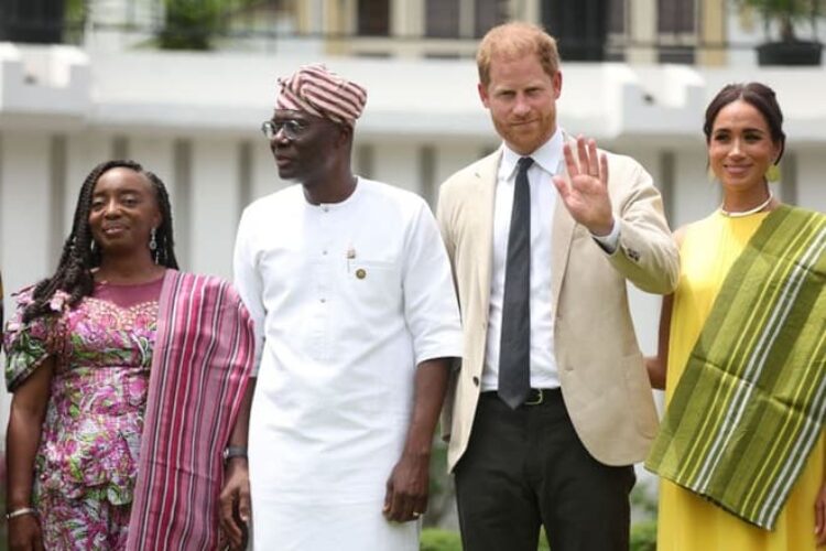 Meghan Markle sleeveless yellow gown by Carolina Herrera, Nigeria - Fashion Police Nigeria