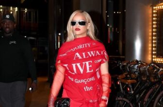 Rihanna Condes Garcons red dress Mother's day - Fashion Police Nigeria