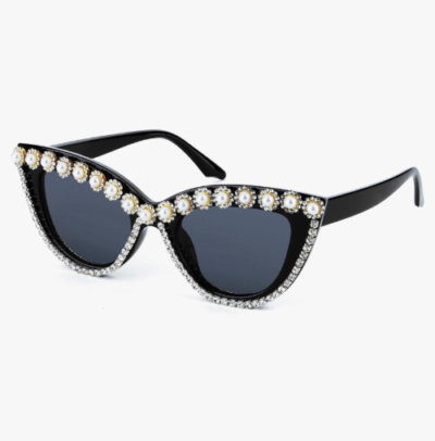 FEISEDY Women Oversized Diamond Sunglasses