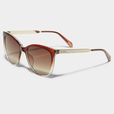 Gabby metallic temple square sunglasses