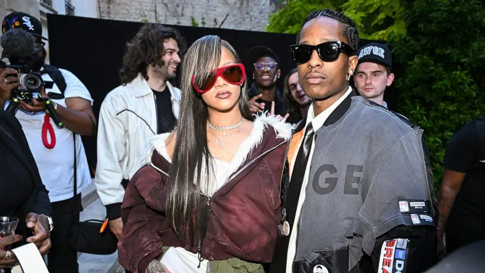 Rihanna at the A$AP Rocky's AWGE Paris Fashion Week show debut - Fashion Police Nigeria