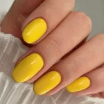Classic yellow nail photo idea - Fashion Police Nigeria