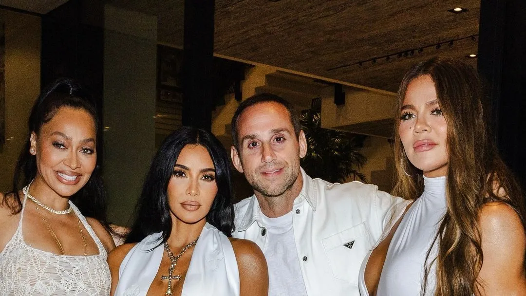 Kim Kardashian is a Bombshell in a Plunging Latex Gown