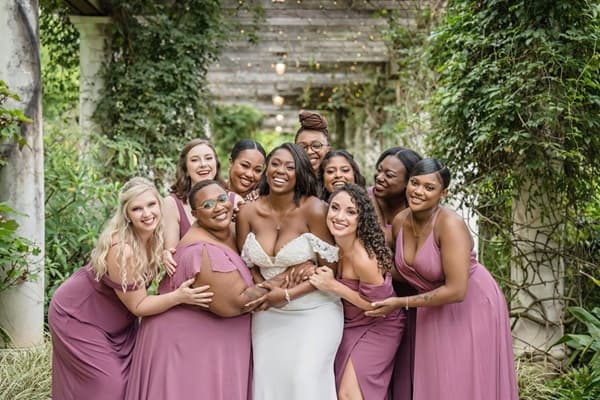 Photo of beautiful black bridesmaids with the brides - Fashion Police Nigeria