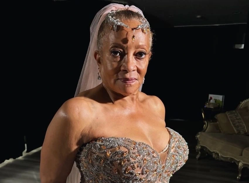 80-year-old-woman married in a gorgeous pink wedding gown - Fashion Police Nigeria