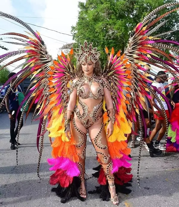 Rihanna is the Queen of Carnival in a Bedazzled Costume at the Crop Over Festival