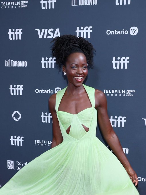 Lupita Nyong'o del core gown at the "The Wild Robot" premiere Toronto International Film Festival