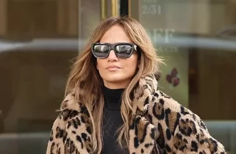 Jennifer Lopez wears leopard print and blue denim pants while stepping out in Beverly hills - Fashion Police Nigeria