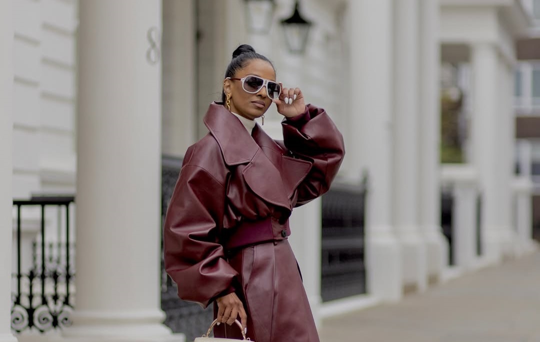 Photo of fashion African American woman wearing burgundy the color trend of 2025 - Fashion Police Nigeria