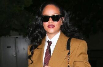 Rihanna Keeps it Business Professional in a Mismatched Pantsuit for Her 37th Birthday