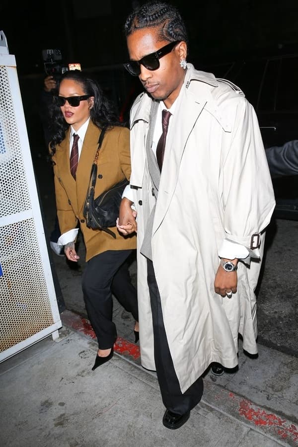 Rihanna Keeps it Business Professional in a Mismatched Pantsuit for Her 37th Birthday