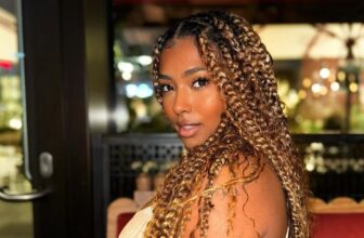 A beautiful African woman wearing brown box braids - Fashion Police Nigeria